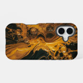 Coque iPhone 16 Résumé Or En Fusion (Verso Horizontal)