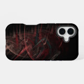 Coque iPhone 16 Résumé Rouge et Noir   (Verso Horizontal)