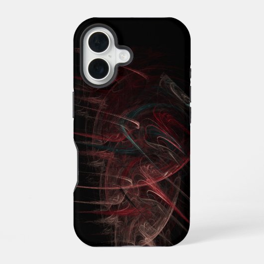 Coque iPhone 16 Résumé Rouge et Noir   (Verso)