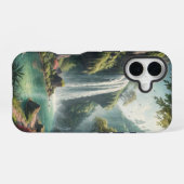 Coque iPhone 16 Retraite de la Cascade Enchantée (Verso Horizontal)