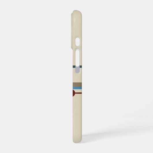 Coque iPhone 16 Retro Abstract Vertical Bars (Côté gauche)