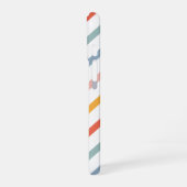 Coque iPhone 16 Rétro Boho Lignes Multicolores (Côté gauche)