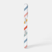 Coque iPhone 16 Rétro Boho Lignes Multicolores (Côté droit)