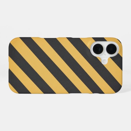 Coque iPhone 16 Retro Caution Stripe Panel (Verso Horizontal)