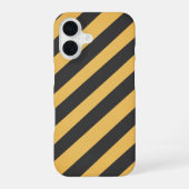 Coque iPhone 16 Retro Caution Stripe Panel (Verso)