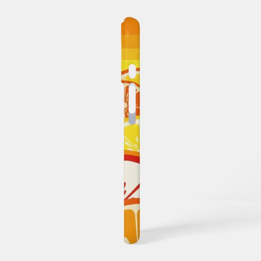Coque iPhone 16 Retro Citrus Horizon (Côté gauche)