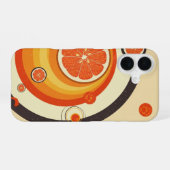 Coque iPhone 16 Retro Citrus Orbit (Verso Horizontal)