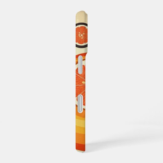 Coque iPhone 16 Retro Citrus Orbit (Côté droit)