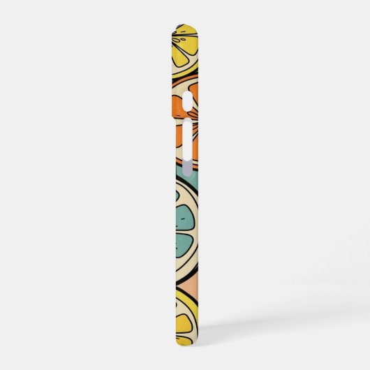 Coque iPhone 16 Retro Citrus Slice (Côté gauche)