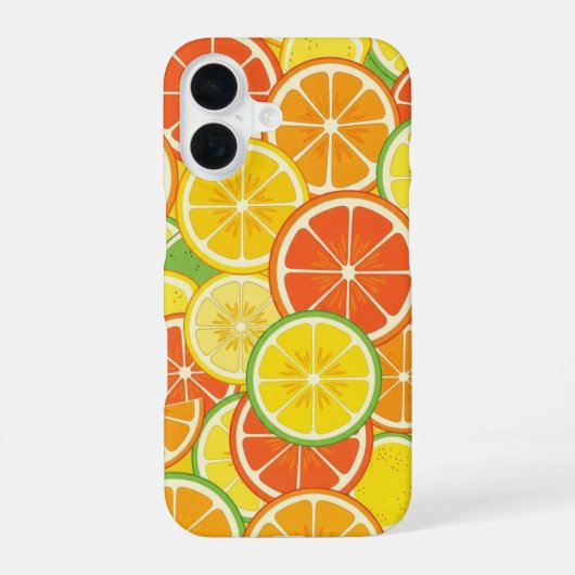 Coque iPhone 16 Retro Citrus Slice (Verso)
