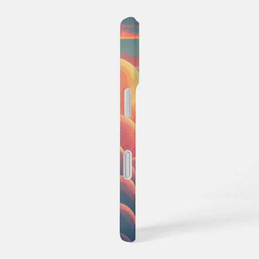 Coque iPhone 16 Retro Cloudy Horizon (Côté droit)