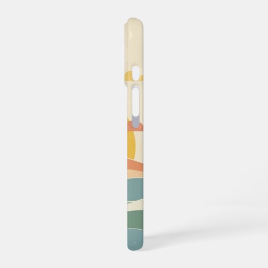 Coque iPhone 16 Retro Cloudy Sun (Côté gauche)