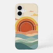 Coque iPhone 16 Retro Cloudy Sun (Verso)