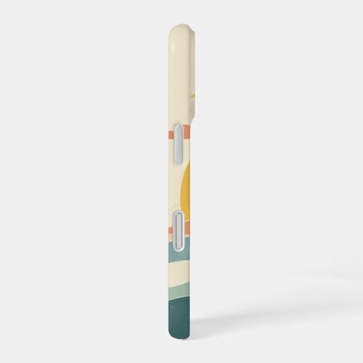 Coque iPhone 16 Retro Cloudy Sun (Côté droit)
