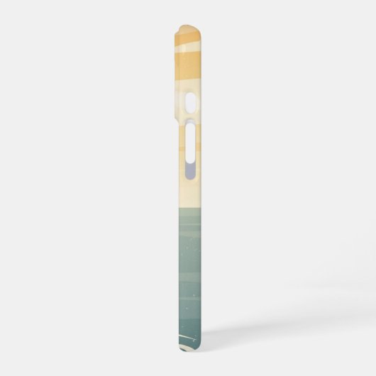 Coque iPhone 16 Retro Coastal Lighthouse (Côté gauche)