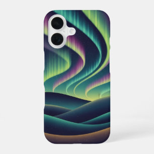 Coque iPhone 16 Rétro Collines Aurora