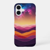 Coque iPhone 16 Retro Cosmic Hills (Verso)