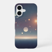 Coque iPhone 16 Retro Cosmic Orbit Diagram (Verso)