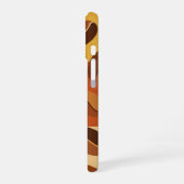 Coque iPhone 16 Retro Earth Tones Coffee Abstract (Côté gauche)