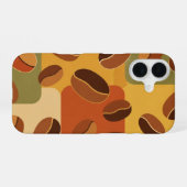 Coque iPhone 16 Retro Earth Tones Coffee Abstract (Verso Horizontal)
