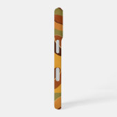 Coque iPhone 16 Retro Earth Tones Coffee Abstract (Côté droit)