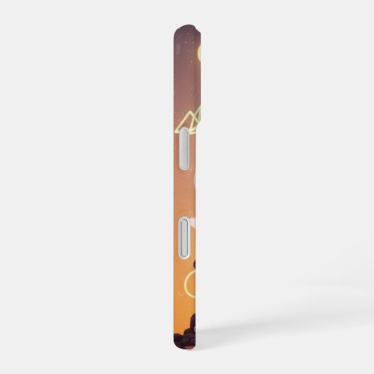 Coque iPhone 16 Retro Floating Cliffs Pixel Art (Côté droit)