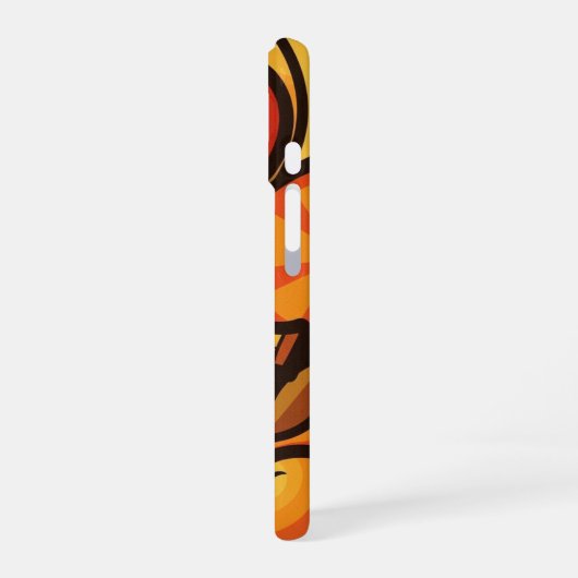 Coque iPhone 16 Retro Fruit Waves (Côté gauche)