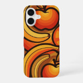 Coque iPhone 16 Retro Fruit Waves (Verso)