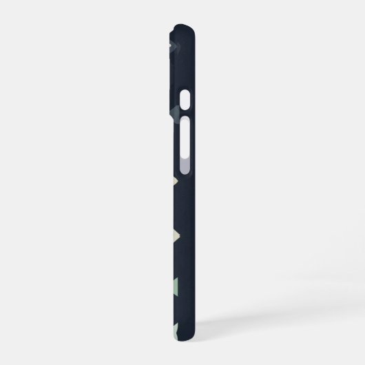 Coque iPhone 16 Retro Geometric Fish (Côté gauche)