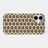 Coque iPhone 16 Retro Hearts Leopard (Verso Horizontal)
