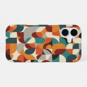 Coque iPhone 16 Retro Intertwined Shapes (Verso Horizontal)