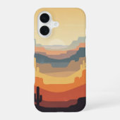 Coque iPhone 16 Retro Layered Canyons (Verso)