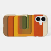 Coque iPhone 16 Retro Layered Geometric Forms (Verso Horizontal)