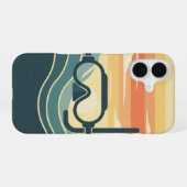 Coque iPhone 16 Retro Minimalist Diving (Verso Horizontal)
