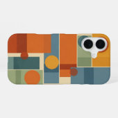 Coque iPhone 16 Retro Minimalist Geometric Layering (Verso Horizontal)