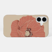 Coque iPhone 16 Retro Minimalist Poppy (Verso Horizontal)