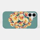 Coque iPhone 16 Retro Minimalist Wild Rose Illustration (Verso Horizontal)