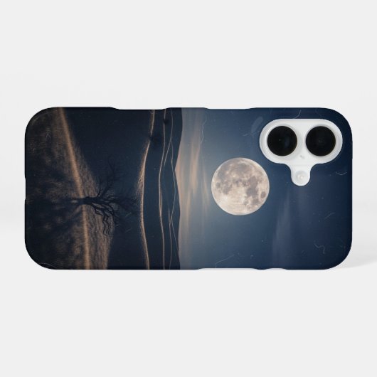 Coque iPhone 16 Retro Moonlight Hills (Verso Horizontal)