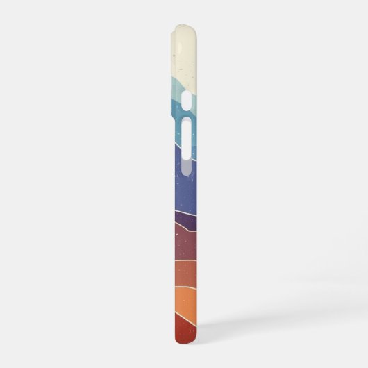 Coque iPhone 16 Retro Mountain Layers (Côté gauche)