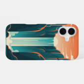 Coque iPhone 16 Retro Mystic Waterfall (Verso Horizontal)