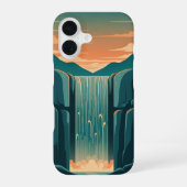 Coque iPhone 16 Retro Mystic Waterfall (Verso)