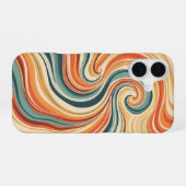 Coque iPhone 16 Retro Ocean Currents (Verso Horizontal)