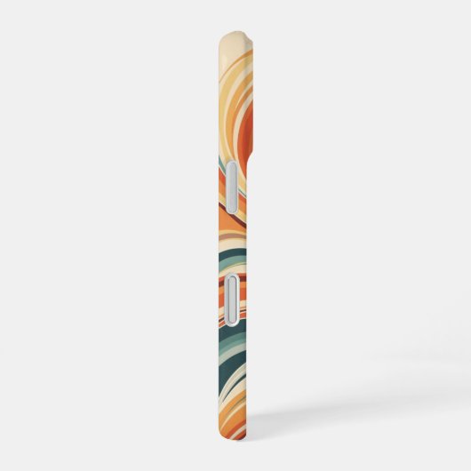 Coque iPhone 16 Retro Ocean Currents (Côté droit)