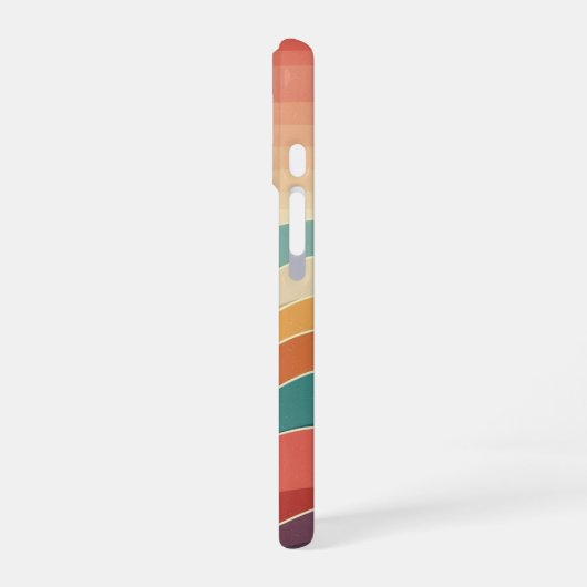 Coque iPhone 16 Retro Ocean Layers (Côté gauche)