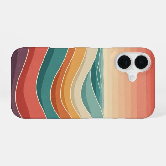 Coque iPhone 16 Retro Ocean Layers (Verso Horizontal)