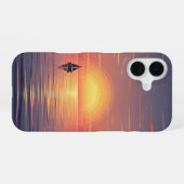 Coque iPhone 16 Retro Ocean Sunset (Verso Horizontal)