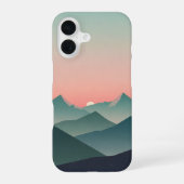 Coque iPhone 16 Retro Pastel Mountain Dawn (Verso)