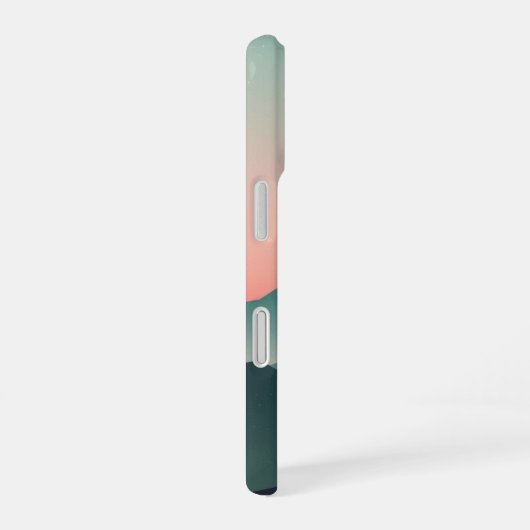 Coque iPhone 16 Retro Pastel Mountain Dawn (Côté droit)