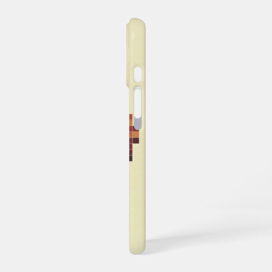 Coque iPhone 16 Retro Pixelated Circle (Côté gauche)