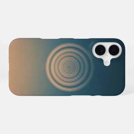 Coque iPhone 16 Retro Planet Top View with Reflection (Verso Horizontal)